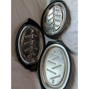 Lot Of 3 Nordic Ware Sizzler Platter Plates 20510 cookouts Fajita Steak Platters